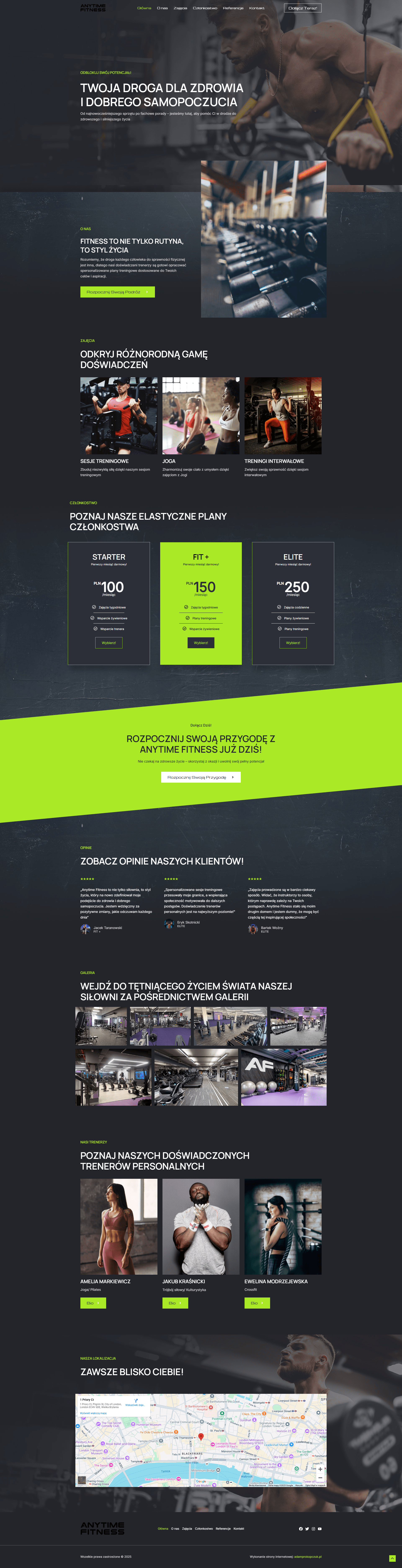 Strona internetowa siłowni gliwice